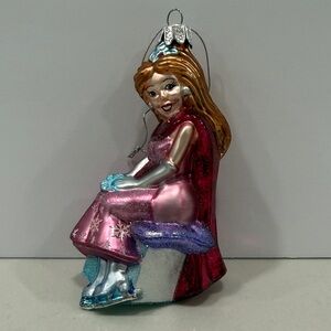 Elegant Pink and Silver Candyland princess frostine Ornament